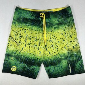 Pelagic Sharkskin Mens Dorado Swim Trunks Board Shorts Size‎ 38
